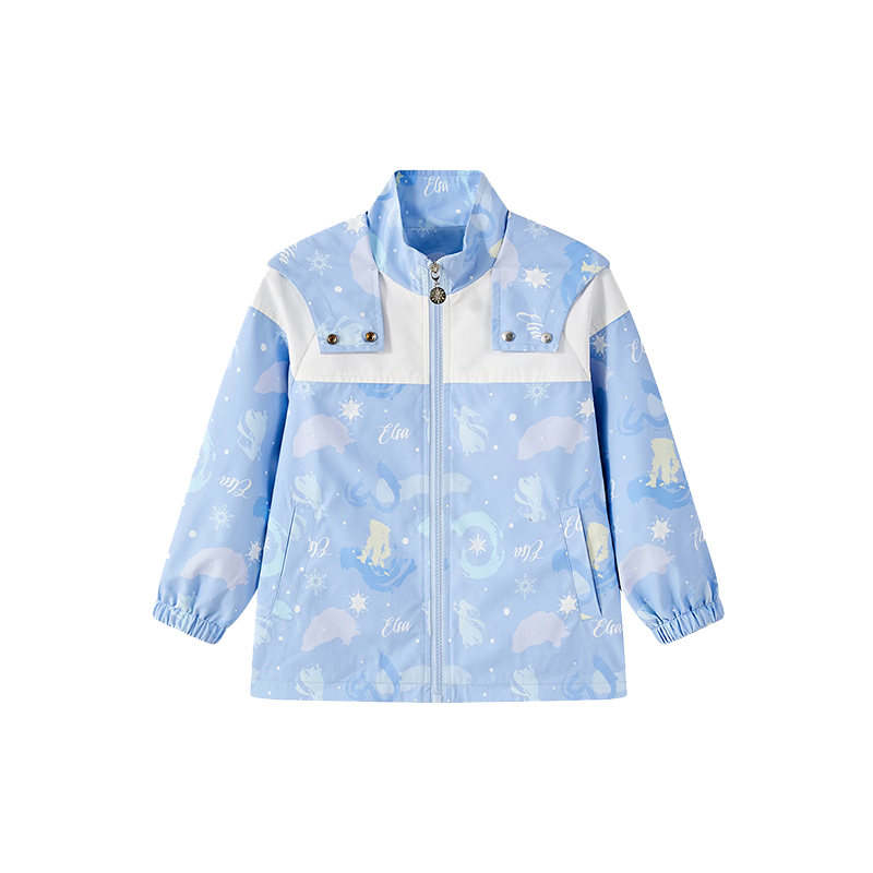 Disney Frozen Elsa Girls' Printed Jacket 2025 Autumn New Kids' Sports Casual Printed Top