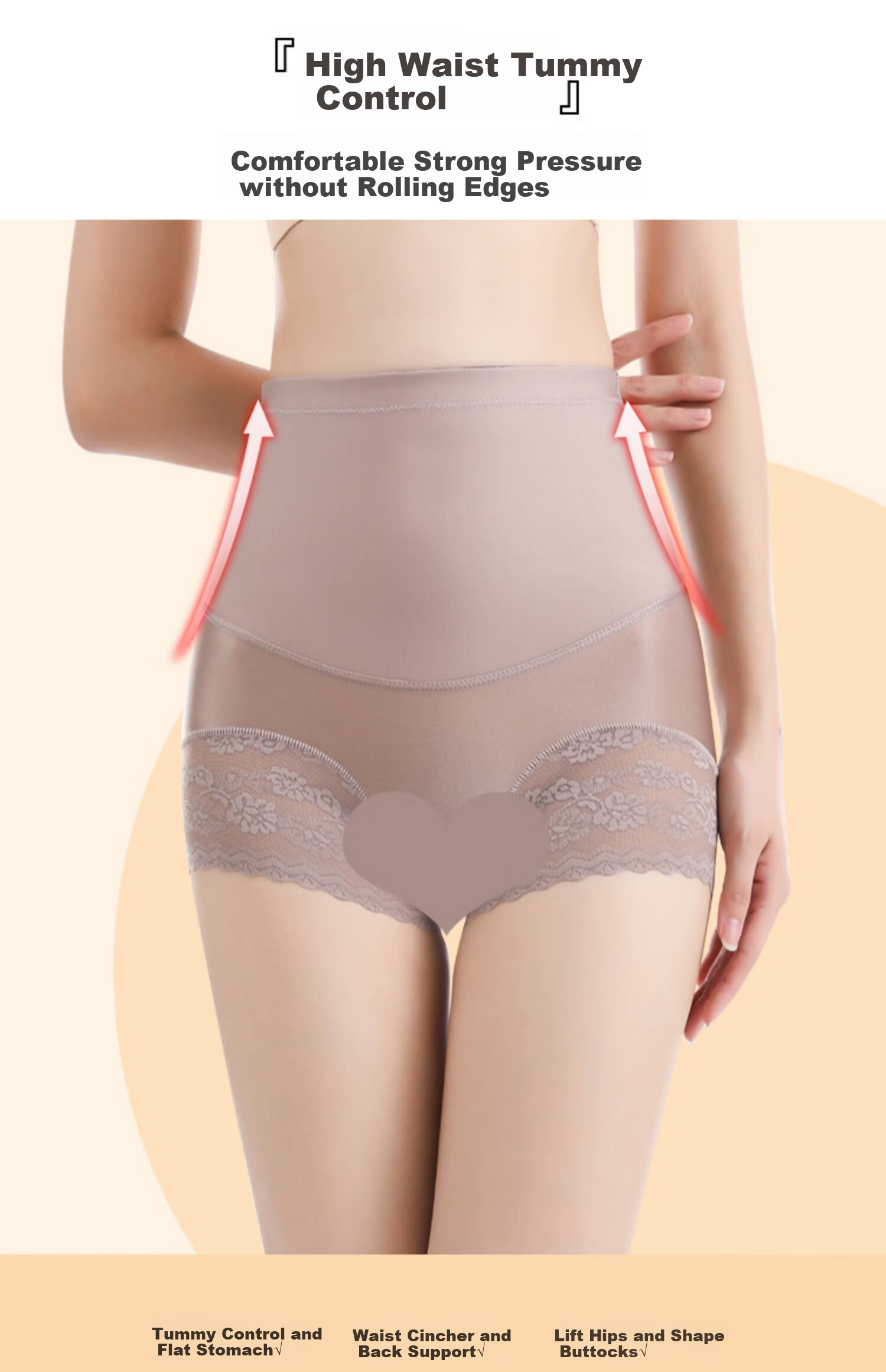 Bejirog High-Waisted Tummy Control Shapewear Underwear for Women, Postpartum Body Shaping, Strong Belly Slimming, Thin Summer Style 4
