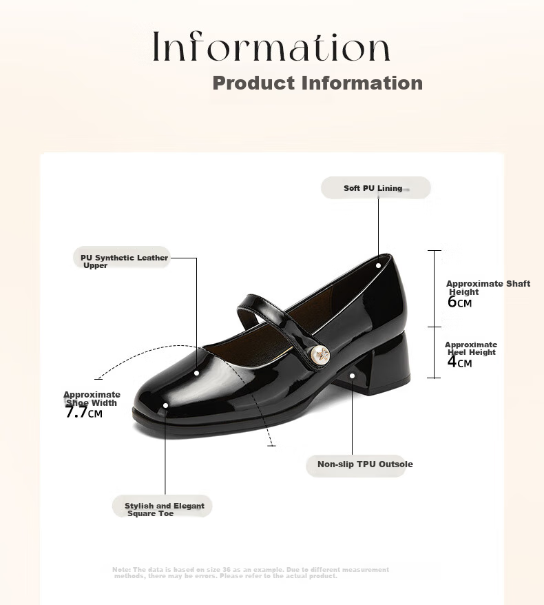 DAPHNE Mary Jane Shoes for Women, Spring 2025 New Chinese-Style High Heels Leather Shoes, Black, Size 38 3