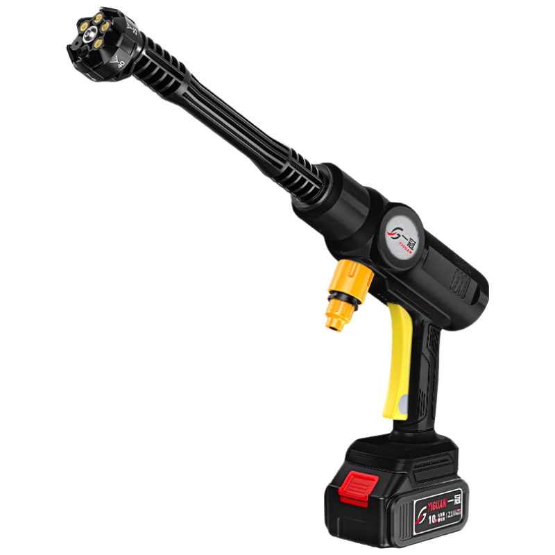 Yiguan Wireless Car Washer Lithium Battery High-Pressure Water Gun Household Electric Cleaning Machine Rechargeable Car Wash Electric Cleaner
