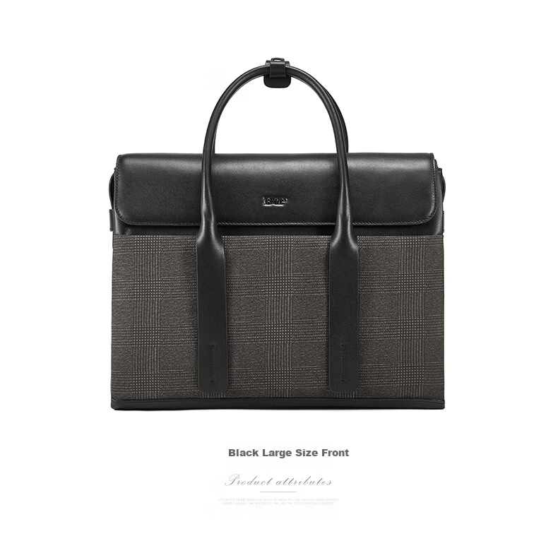 BVP Men's Briefcase, Business Casual Handbag, Fashionable Horizontal Style Men's Bag, Large Capacity Laptop Bag, Birthday Gift 27
