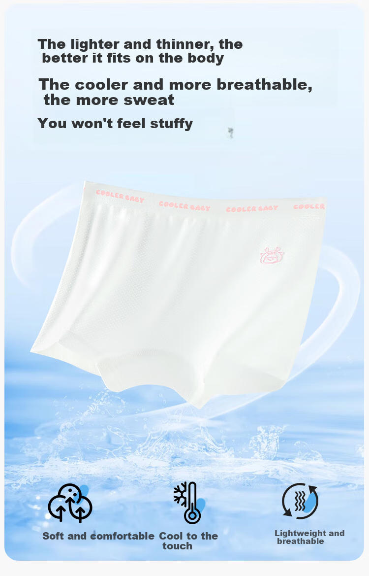 Dingguagua Girls' Underwear, Summer Thin Style, Children's Boxer Briefs, Ice Silk Shorts for Little Girls, Seamless And Non-Chafing for Teenage Girls 4