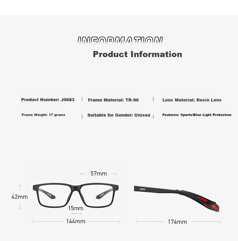 CAPONI Sports Myopia Glasses for Men, Professional Basketball And Football Protective Goggles, Anti-Blue Light Eye Protection, Ultra-Light Eyeglass Frames for Outdoor Cycling 16