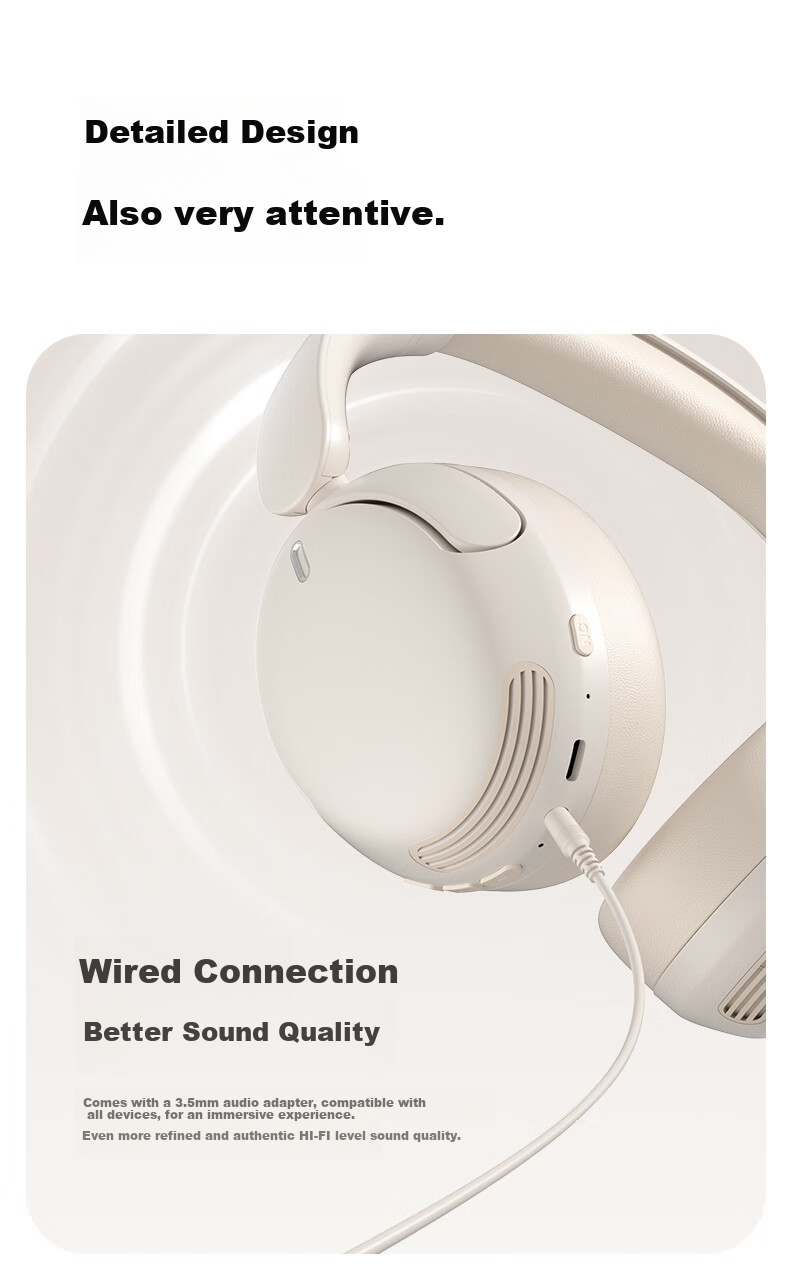 PHILIPS Wireless Bluetooth Headphones with Active Noise Cancellation, High-Quality Sound, Wireless And Wired Gaming, Low Latency, Compatible with Apple And Huawei TAH3020 White 10