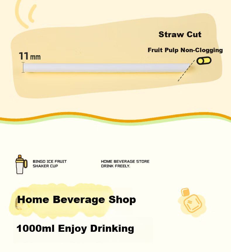 Bear Shaker Cup Handcrafted Lemon Tea Home Cocktail Mixer Set Multifunctional Plastic Milk Tea Cup Ice Tumbler 700ml 10