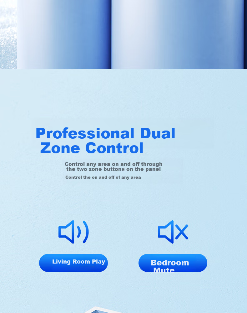 Aiguozhe Wall-Mounted Speaker System, 1-To Indoor Broadcasting Loudspeaker Set, Background Music Bluetooth Amplifier, Wall-Hanging Combination for Conference Rooms, Training, Restaurants, Classrooms X139 3
