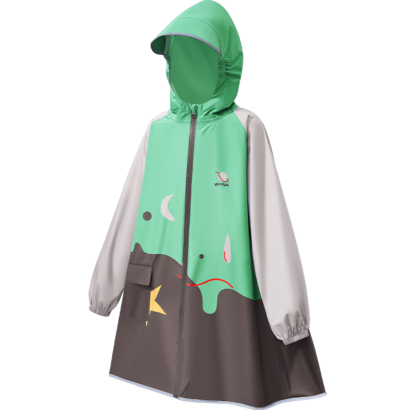 Kocotree KK Tree Kids Raincoat with Backpack Cover for Boys and Girls, Children's School Rain Poncho