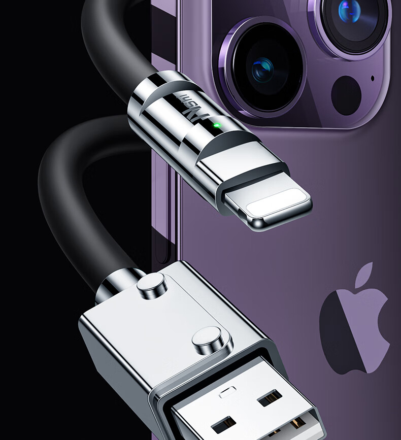 Apple iPhone 14 Fast Charging Data Cable Compatible with iPhone 13 Pro Max/12/11/XR/8/7, Air/iPad 9 Thickened 2M Black 2