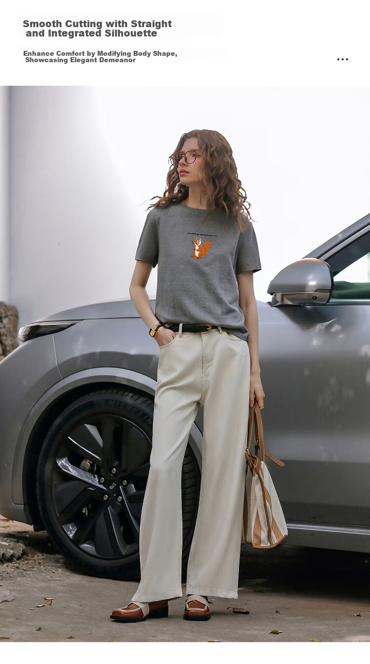 Olrain Colorblock Letter Embroidered Casual T-Shirt Summer Women's Short Sleeve Top Gray (New Batch) M 5