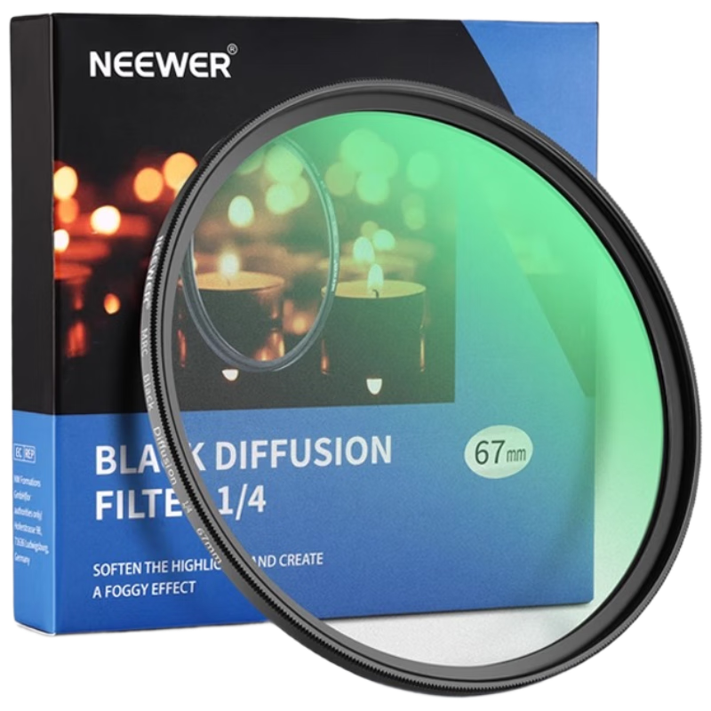 NEEWER CPL & 1/4 Black Soft Filter Soft Light Beauty Soft Focus Haze Filter for Mirrorless DSLR Camera 1/4 Black Soft Filter Portrait Light Softening Matte 82MM