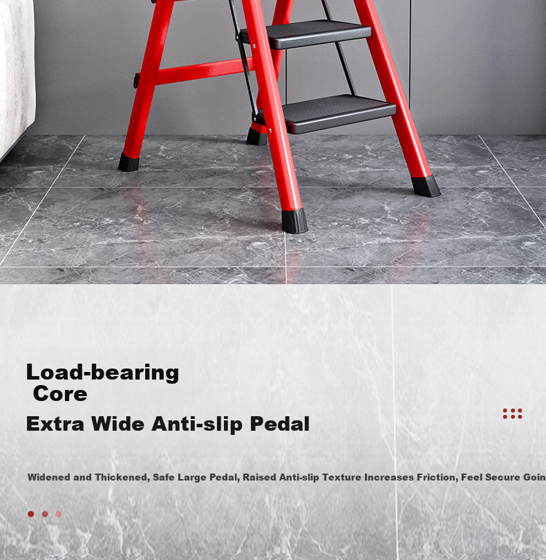 SHULIANG Ladder, Household A-Frame Ladder, Five-Step Ladder, Folding Engineering Ladder, Thickened Carbon Steel 3