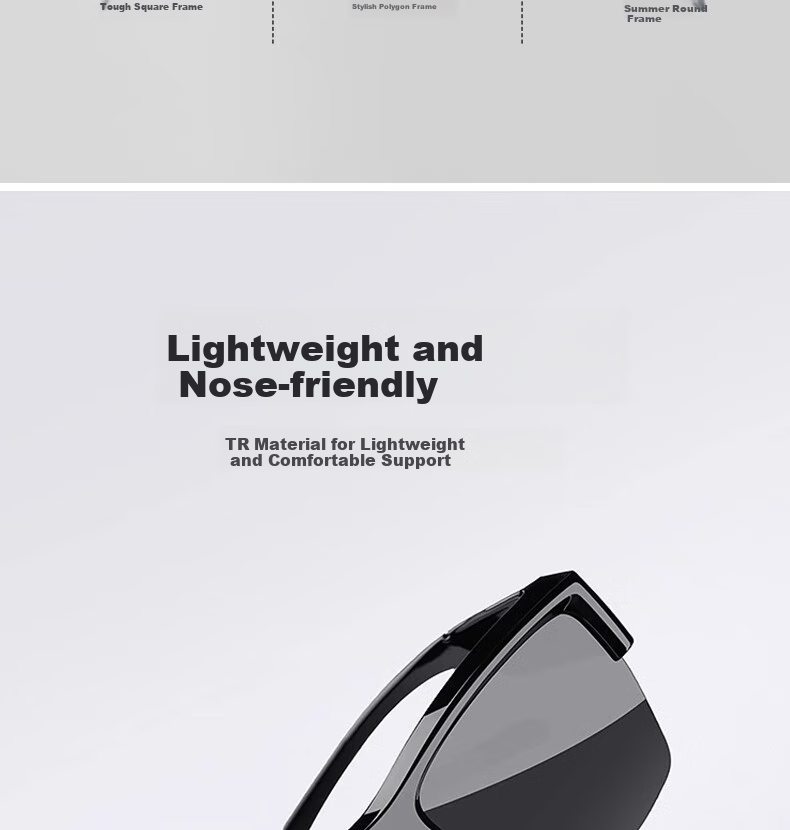 Cuntiandaofu Sunglasses, Polarized Glasses for Myopia, Driving Sunglasses for Men, Glossy Black Frame with Gray Lenses 6