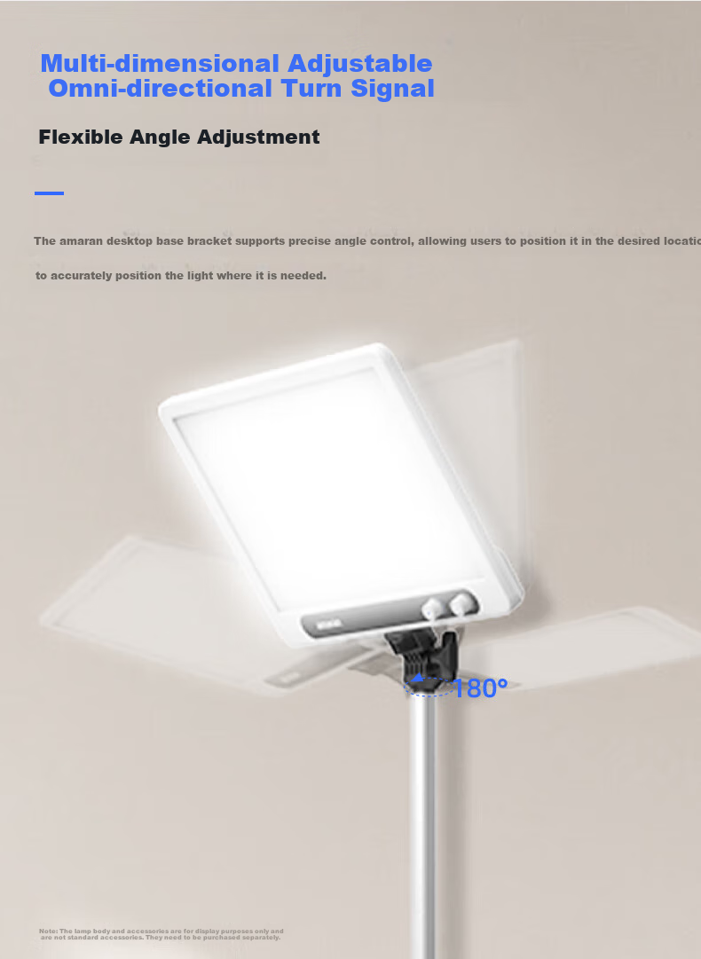 Aputure Aimonla Verge Dual Color Temperature Light Beauty Fill Light Accessory, Flat Light Stand Installation Adapter, Silver 5