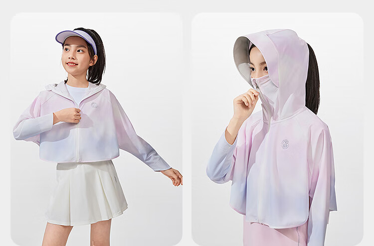 BOSIDENG Kids UPF100 Original Yarn Cooling Cape Breathable Stain-Resistant Jacket for Boys and Girls Children's Day Gift 24
