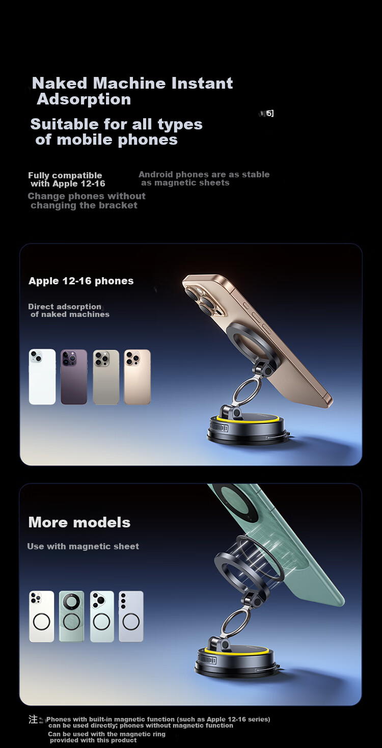 Baseus Car Phone Holder, Magnetic Vacuum Suction Cup, for Car Navigation And Dashboard, Universal Fit, New Model 2026 20