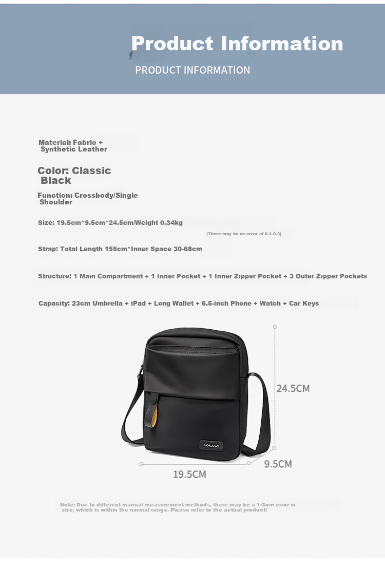 Aokang Men's Bag, Crossbody Shoulder Bag, Trendy Phone Bag, Commuter Satchel, Father's Day Birthday Gift for Husband, Father, Dad 6