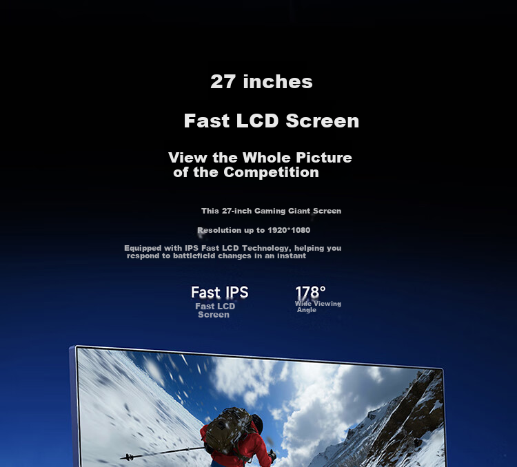 MI REDMI 27-Inch Gaming Monitor, 200Hz High Refresh Rate, Fast IPS HDR400, 1ms GTG, Computer Office Display Screen G27 3