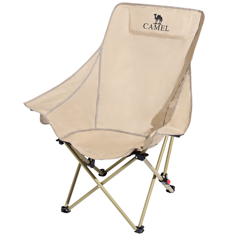 CAMEL Outdoor Folding High-Back Moon Chair Camping Armchair Fishing Portable Sketching Chair 175BJ00027
