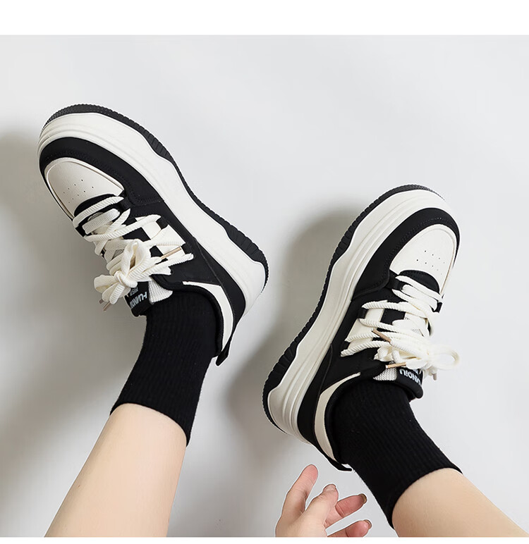 Global 2026 Original Trendy Versatile White Sneakers Fashion New Spring Design Black Pink Casual Thick Sole Women's Shoes 9