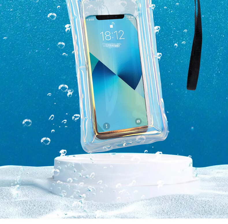 PEAK Waterproof Phone Case, Touchscreen Compatible, Waterproof Pouch for Swimming And Rafting, with Lanyard And Neck Strap, Rain Protection Case for Food Delivery Riders 2