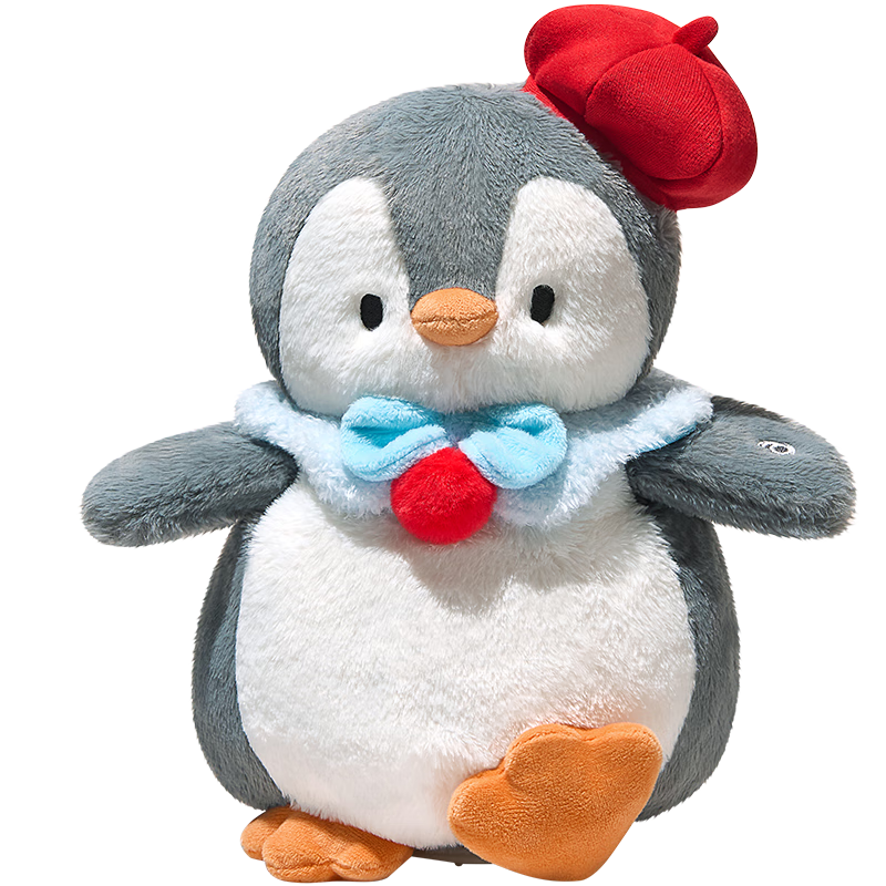 Auby Early Education Repeating Talking Plush Toy Baby Infant Crawling Swing Rotating Penguin Head Lifting Training Girl