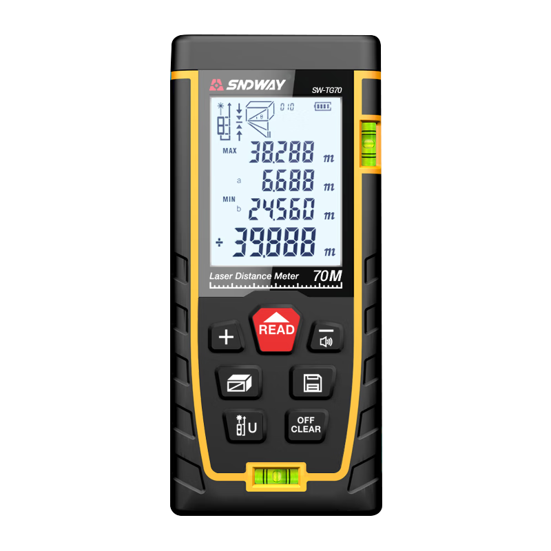 SNDWAY Laser Rangefinder, High-Precision Room Measuring Instrument, Distance Measuring Electronic Ruler, SW-TG50