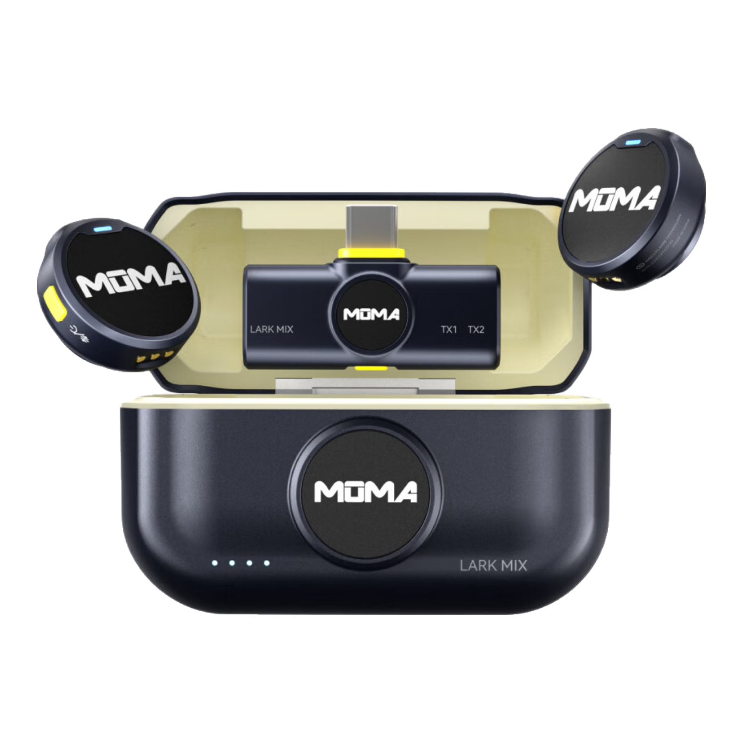 MOMA LARK MIX Live Streaming Microphone, Wireless Clip-On Mic, for Streamers, Compatible with Phones, Pocket-Sized, Suitable for Mammoth One-To Interview Recording And Sound Pickup