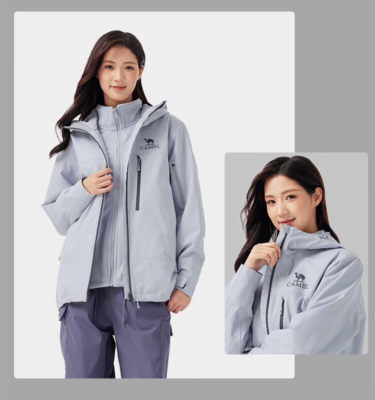 CAMEL (CAMEL) 【Wang Junkai's Choice - Rain God Cruiser】Outdoor 3-in-1 Fleece Assault Jacket 2025 New Model Coat 28