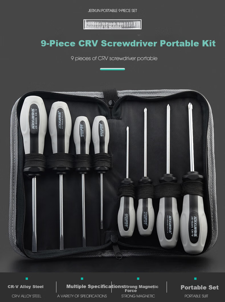 JERXUN Screwdriver Set, Phillips And Flathead Screwdrivers, Magnetic Household Small Screwdriver Set, Industrial-Grade Screwdriver Tool Kit 1