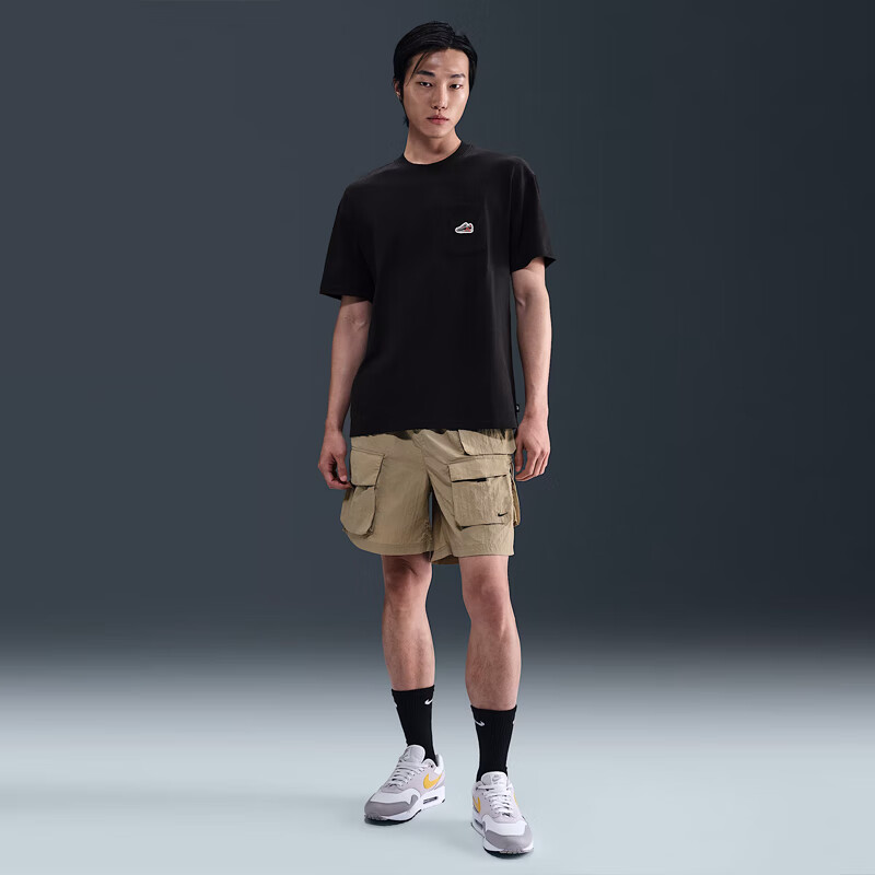 NIKE Men's Short-Sleeve T-Shirt, Knitted Collarless, Sporty Casual, Simple Versatile HQ9243-100 White, 2XL 4