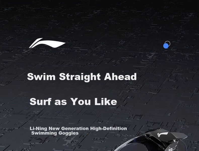 Li-Ning Swimming Goggles, Waterproof Anti-Fog High Definition Swim Glasses for Women And Men, Professional Adult Swim Cap And Goggles Set 1