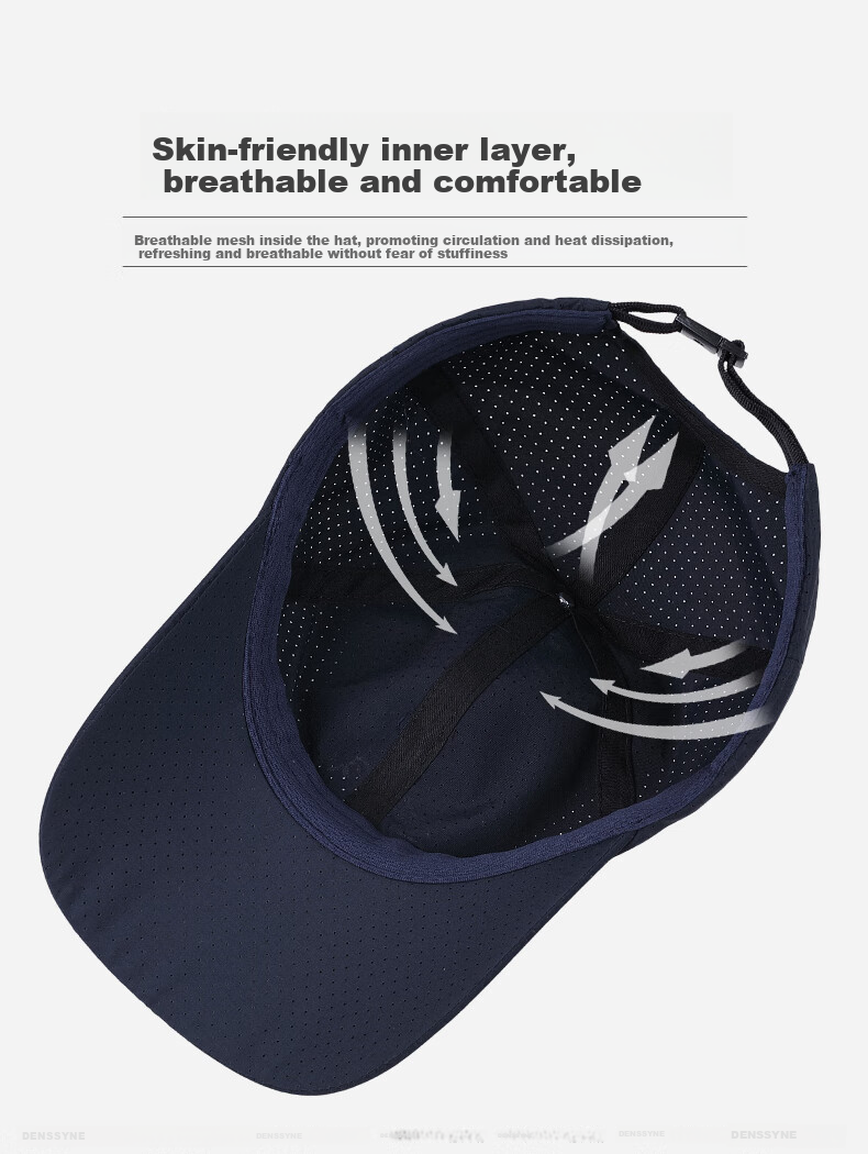 Denssyne Men's Summer Running Marathon Sports Hat, Sun Visor, Breathable Mesh Cooling Cap, Fishing Outdoor Baseball Cap 4