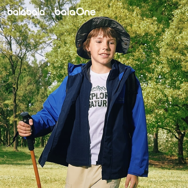 BALABALA Children's Clothing Cotton Jacket for Boys And Girls, 2026 New Spring Water-Repellent Coat, Warm Padded Outerwear, Fashionable