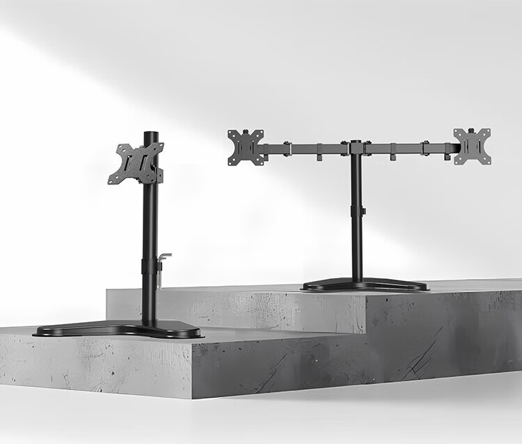 ATSCORE Dual Monitor Stand, Computer Stand for Two Screens, Display Riser And Bracket, Left And Right Dual Screen Support, 10-32 Inches 11