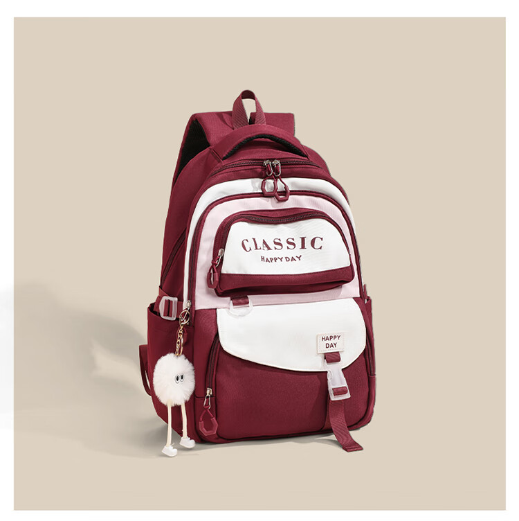 YUYULA Women's Backpack, Large Capacity, for Middle School, High School And College Students, Lightweight Casual Schoolbag, Travel Bag 3