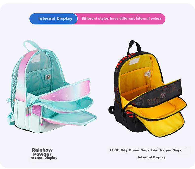 LEGO Children's Backpack for Grades 3-9, Large Capacity Shoulder Bag, Lightweight And Comfortable, Green Ninja, 20236 16