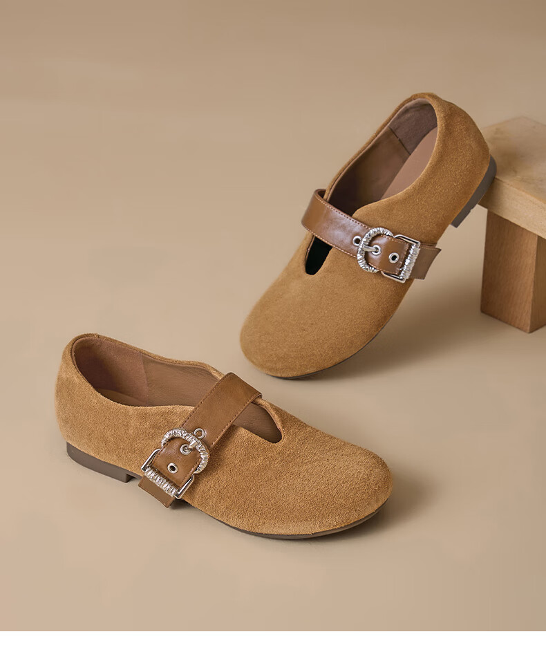 St&Sat Women's Hidden Heel Shallow Mouth Slip-On Shoes 2025 New Autumn Winter Retro Lazy Soft Sole Closed Toe Birkenstock Shoes 12