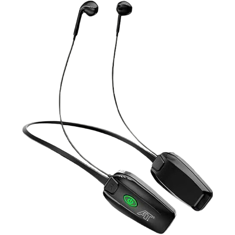 AT EX60 Single Ear Wireless Monitoring Earphone Stereo Neckband Earphone for Live Streaming Singing Recording Monitoring with Separate Transmitter Required