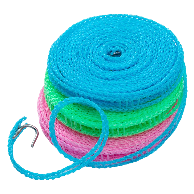 JAJALIN Clothesline, 2-Pack, Outdoor Travel, 10M Windproof Drying Line, Dorm Balcony Quilt And Clothesline, Random Color