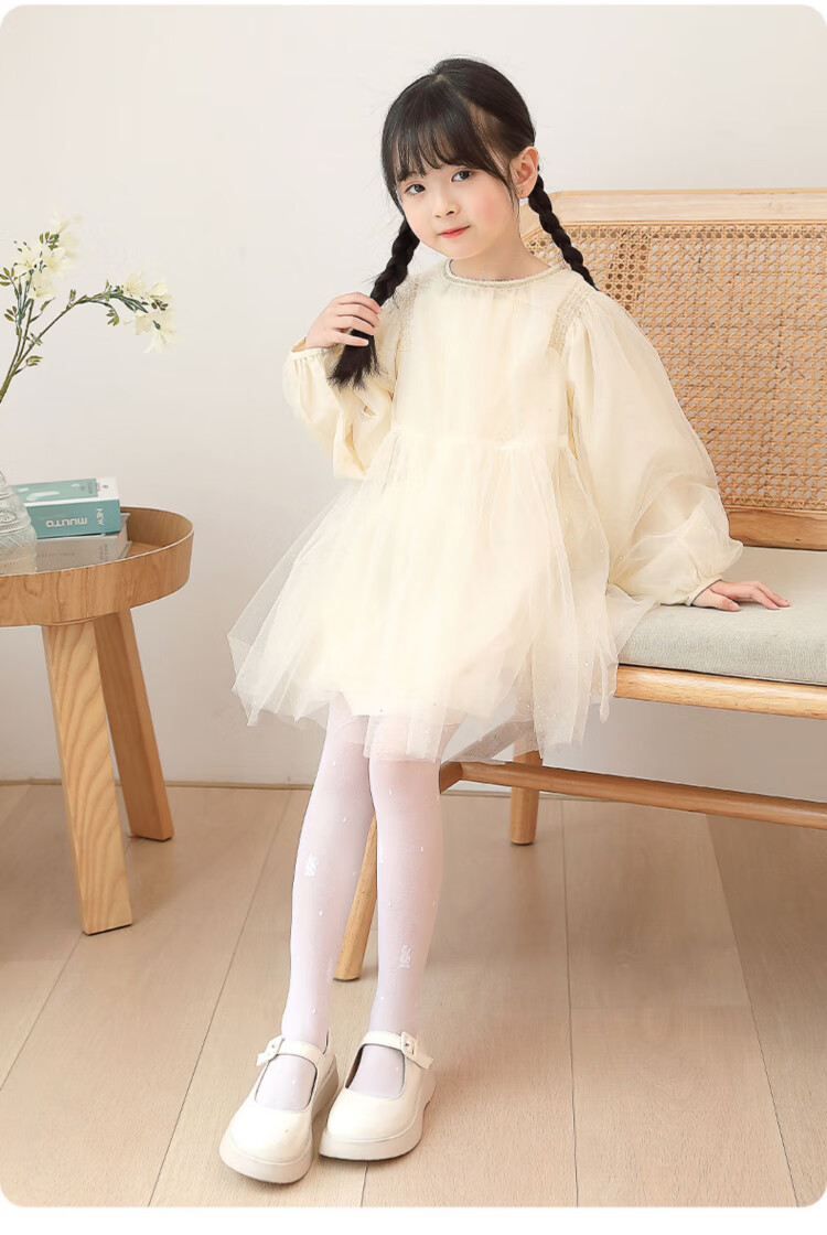 Dingguagua Children's Silk Stockings, Girls' Pantyhose, White Tights, Leggings, Baby Summer Thin Dance Socks, Suitable for Outdoor Wear 12