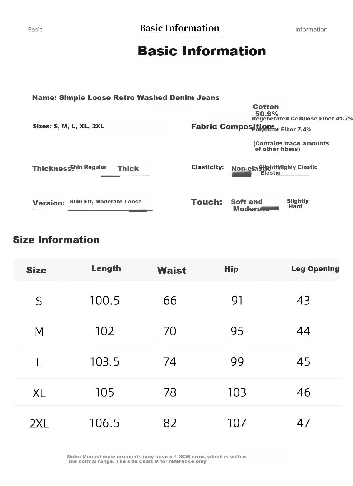 Chushen Spring And Autumn High-Waisted Jeans for Women with Single Button, Casual Versatile Retro Slimming Straight-Leg Pants Long Trousers S143N1003 9