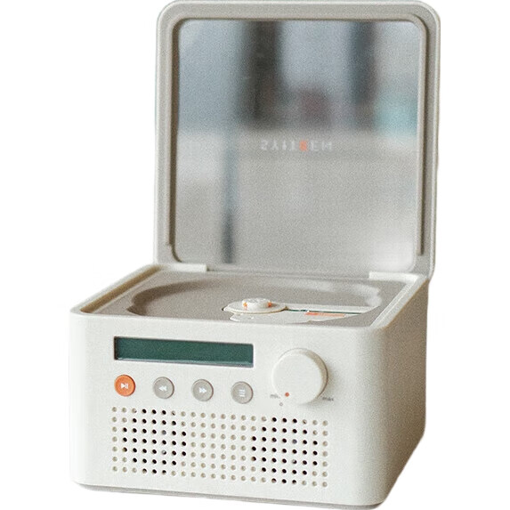 Портативная колонка Syitren R200, CD-плеер с Bluetooth, в винтажном стиле, белый