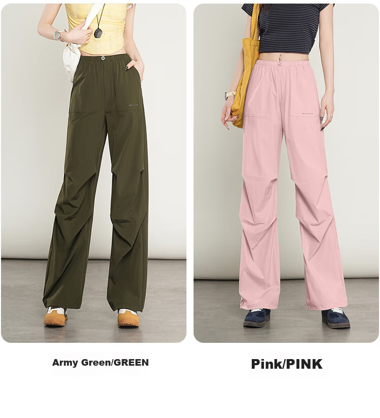 Ziyouxi Women's Cargo Pants, Summer Lightweight Ice Silk Quick-Dry Casual Wide-Leg Pants, 2026 New High-Waist Slimming Hiking Sports Trousers 11