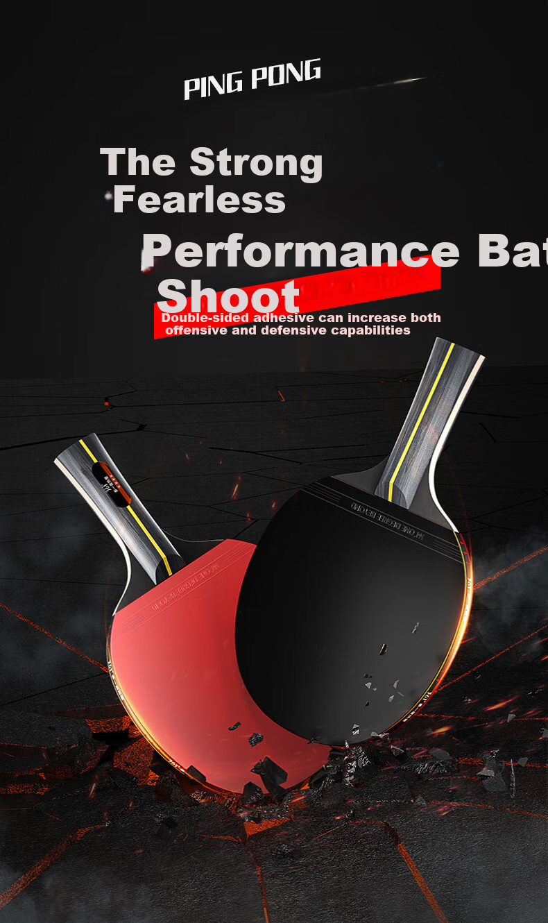 361° Table Tennis Racket, Professional for Students And Adults, Competition Training, Penhold Grip Or Shakehand Grip Set, Includes Racket Case And Three Balls 1