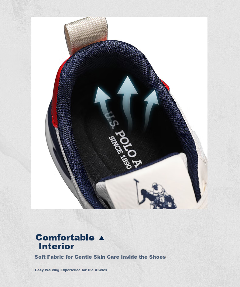 U.S. POLO ASSN. Men's Shoes, Autumn New Style, Breathable Thick-Soled Casual Shoes, Low-Top Mesh Forrest Gump Shoes, Sports Running Shoes for Me 11