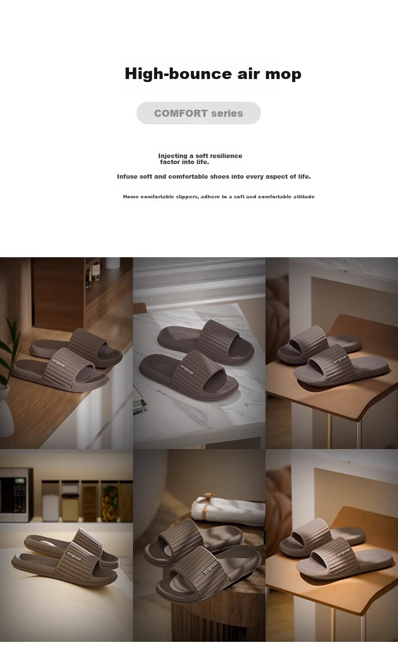 GUOLUOFEI Slip-On EVA Slippers for Men And Women, Summer Bathroom Shower Large Size Non-Slip Men's Sandals, Purple, Size 38-39 2