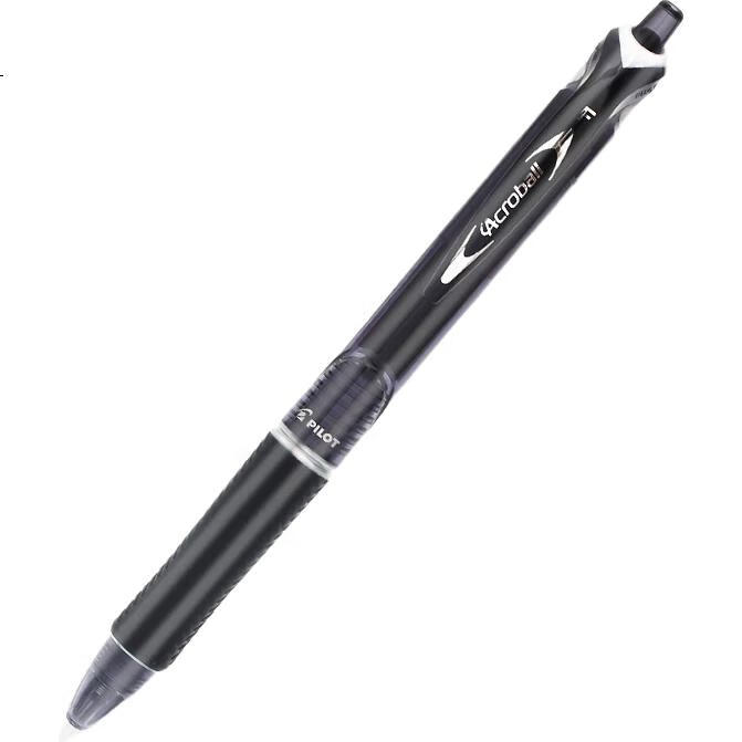 PILOT Retractable Ballpoint Pen, Acroball Smooth Writing Gel Ink Pen, Student Office Exam Pen BPAB-15F 0.7mm Black 12-Pack