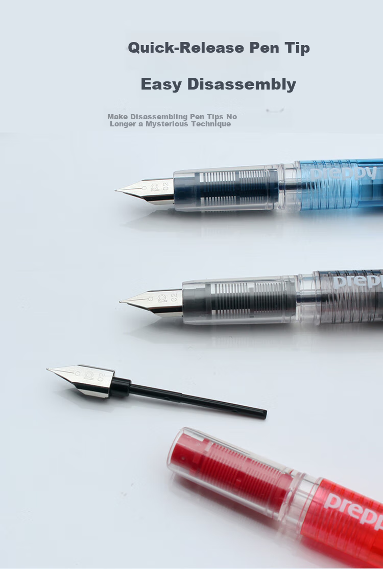 PLATINUM Fountain Pen, Transparent Colorful Plastic Fountain Pen, Student Handwriting Practice Pen Ink Pen 02 PSQ-400C#11 Red 7