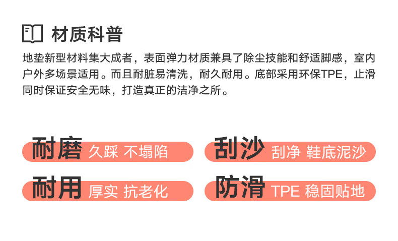 Dajiang Entrance Mat, High-End Doorway Mat, Elastic Non-Slip Doormat, Entrance Floor Mat, 60x90cm 1