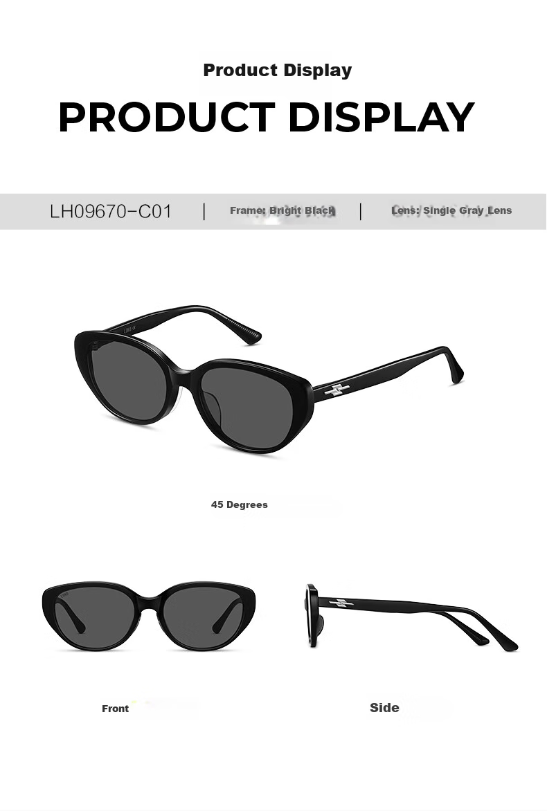 LOHO Cat Eye Sunglasses for Women, Square Face Sunglasses, Travel Photography, High-End Look, Driving-Specific UV Protectio 11
